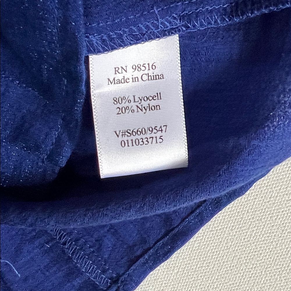 Coldwater Creek Royal Blue Button Down Ruffle Front Blouse - PL - Picture 6 of 10